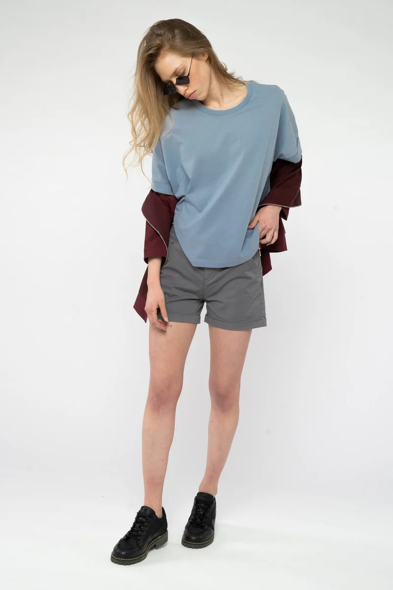 Micro-Chino Shorts aus Bio Baumwolle