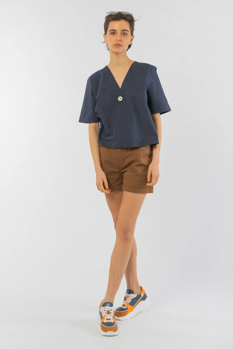 Micro-Chino Shorts aus Bio Baumwolle