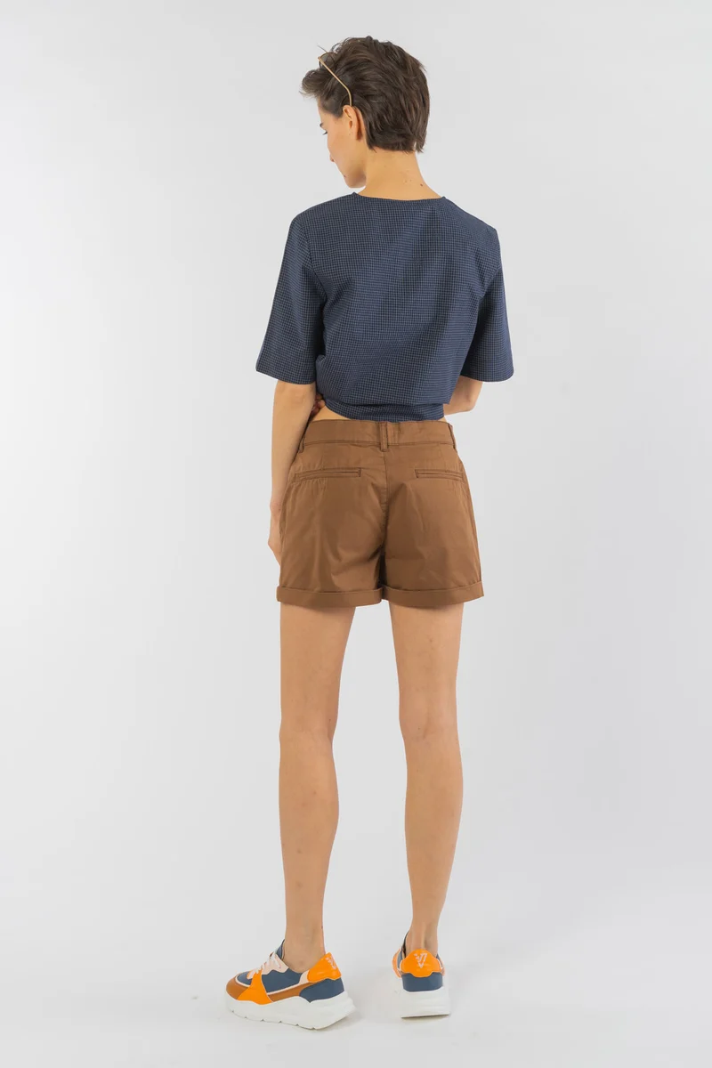 Micro-Chino Shorts aus Bio Baumwolle