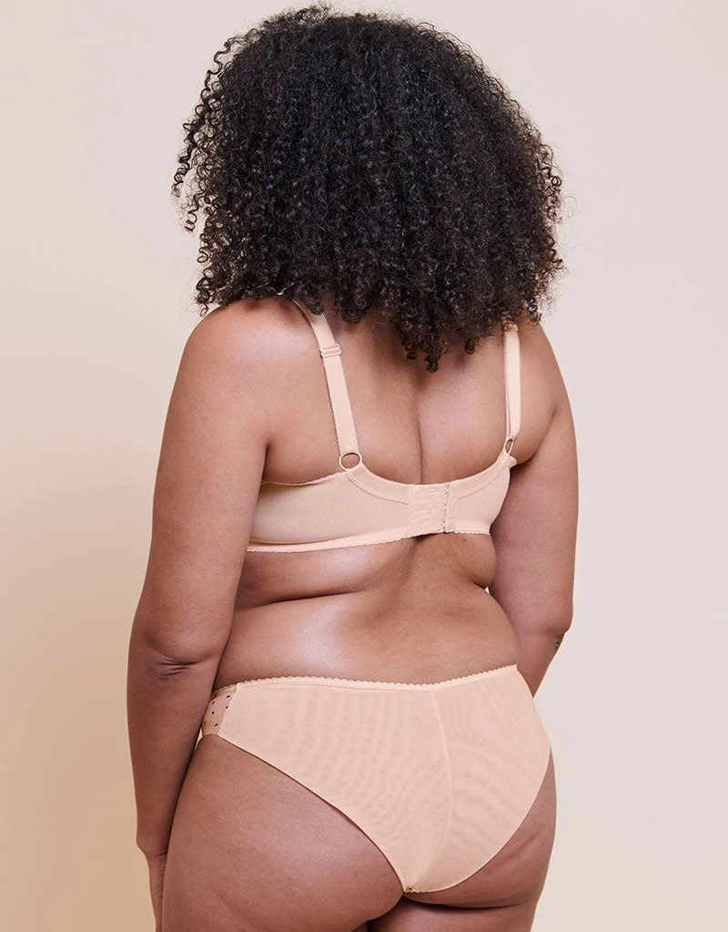 Curvy Kate Spellbound Printed Balcony Bra Cream Polka Dot Print