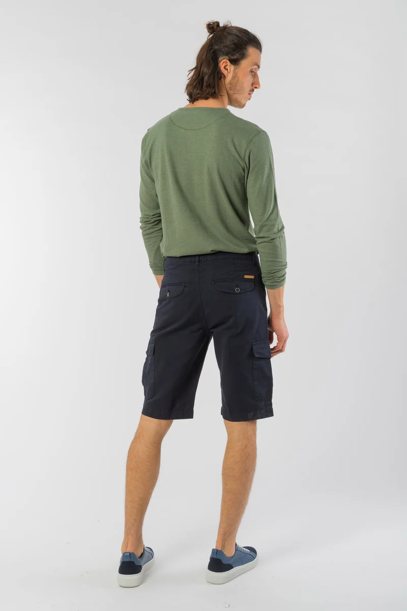 Bermudas mit Cargo Taschen aus Leinen & Bio Baumwolle