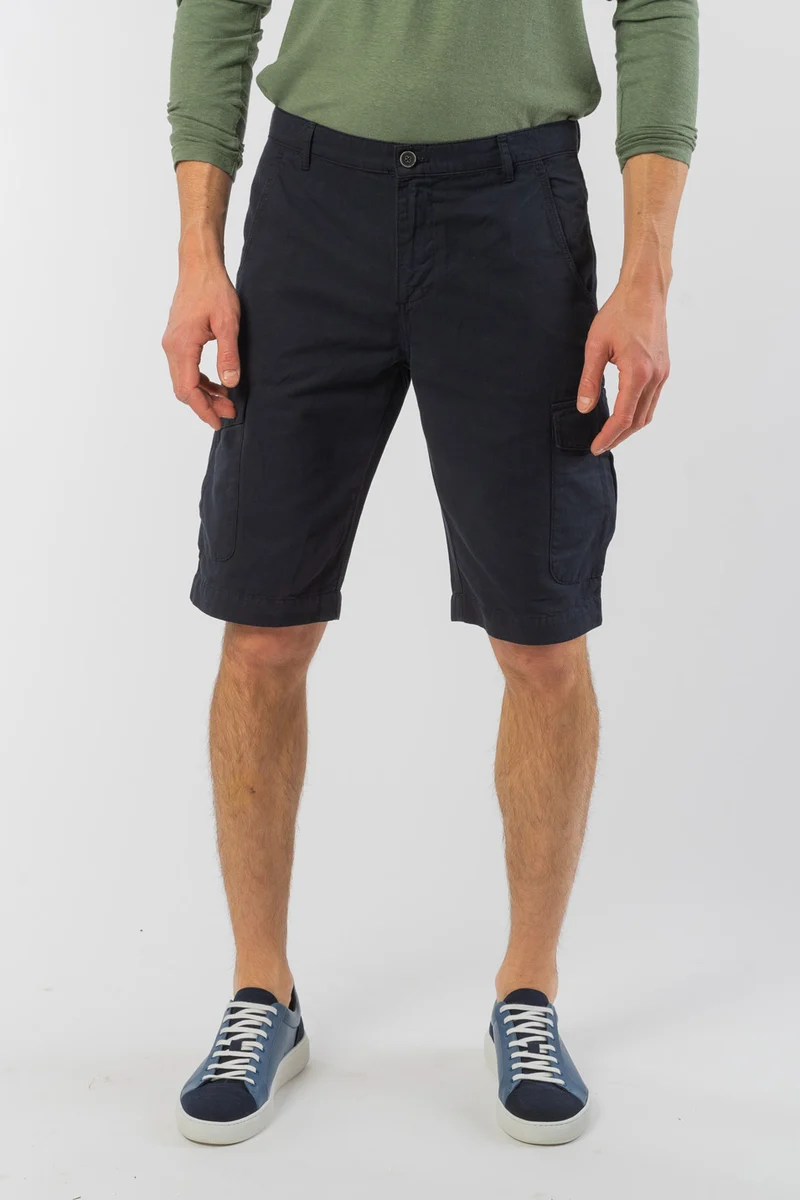 Bermudas mit Cargo Taschen aus Leinen & Bio Baumwolle