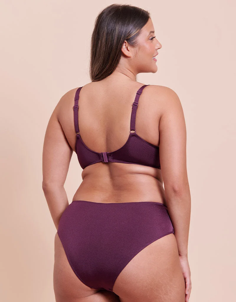 Curvy Kate Beach Bliss High Leg Bikini Brief Mulberry Purple