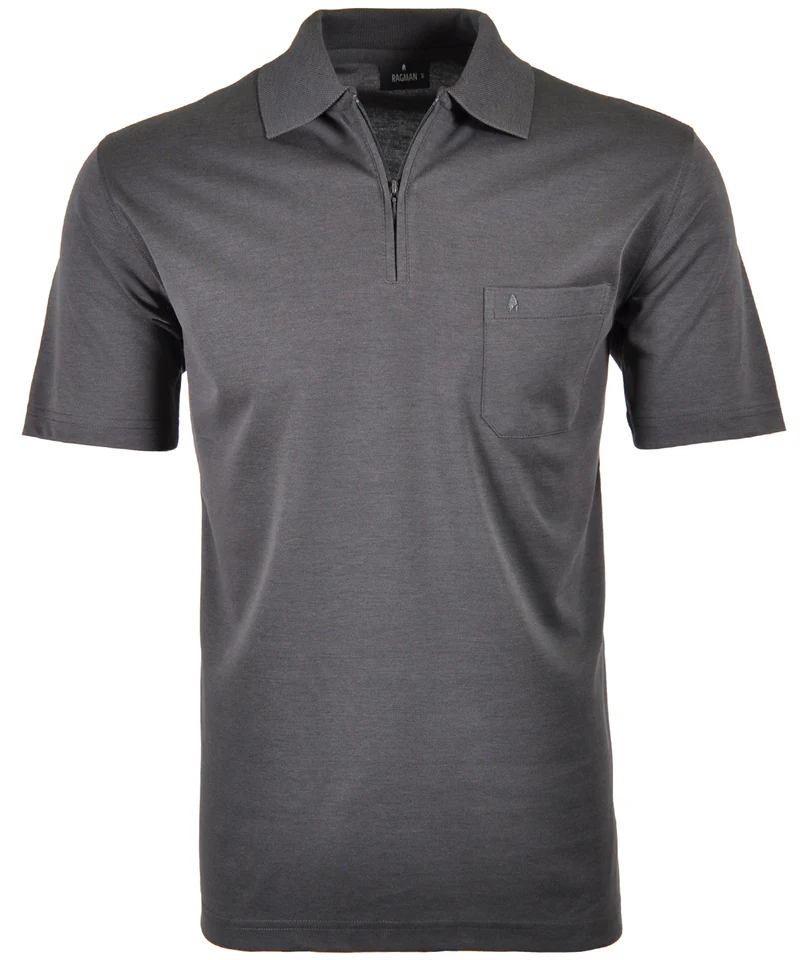 Softknit-Poloshirt mit Zip