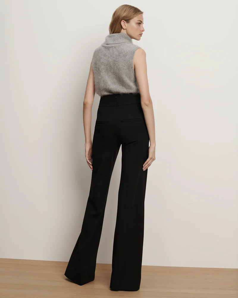 Kalinda Wide Leg Ponte Pant Black