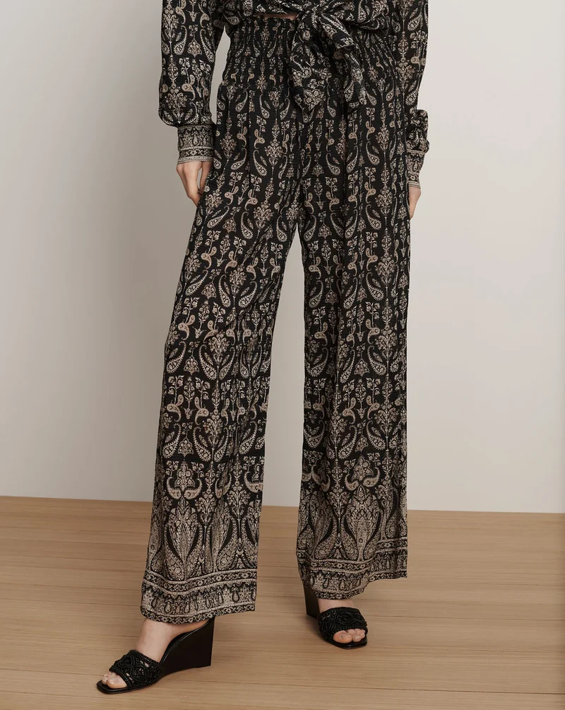 Callaway Smocked Wide Leg Pant