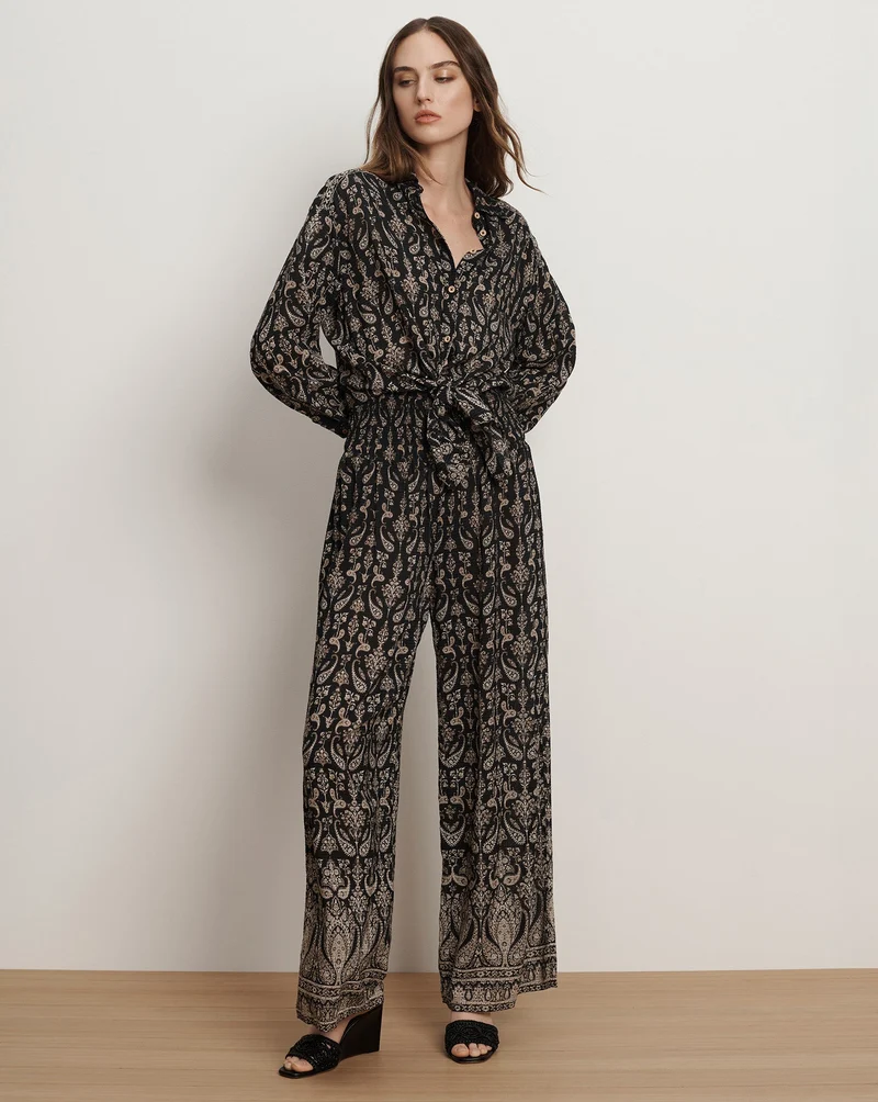 Callaway Smocked Wide Leg Pant