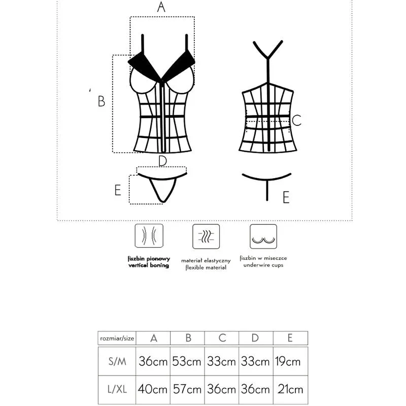 LIVCO CORSETTI FASHION - LAURA - KORSETT + STRING