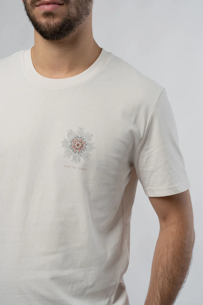 Sea Flower Vintage White Männer T-Shirt