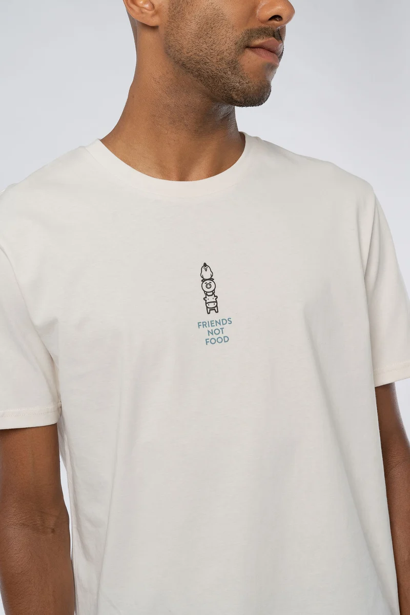 Friends not Food Vintage White T-Shirt