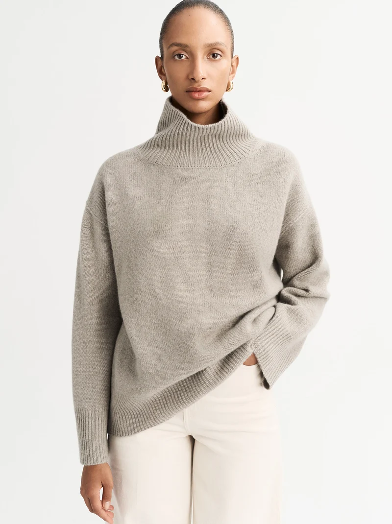 Boyfriend Turtleneck Greige