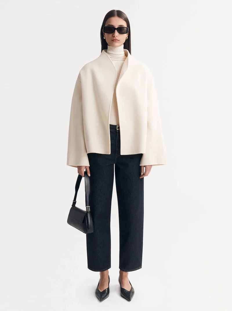 Short Jacket Feather White