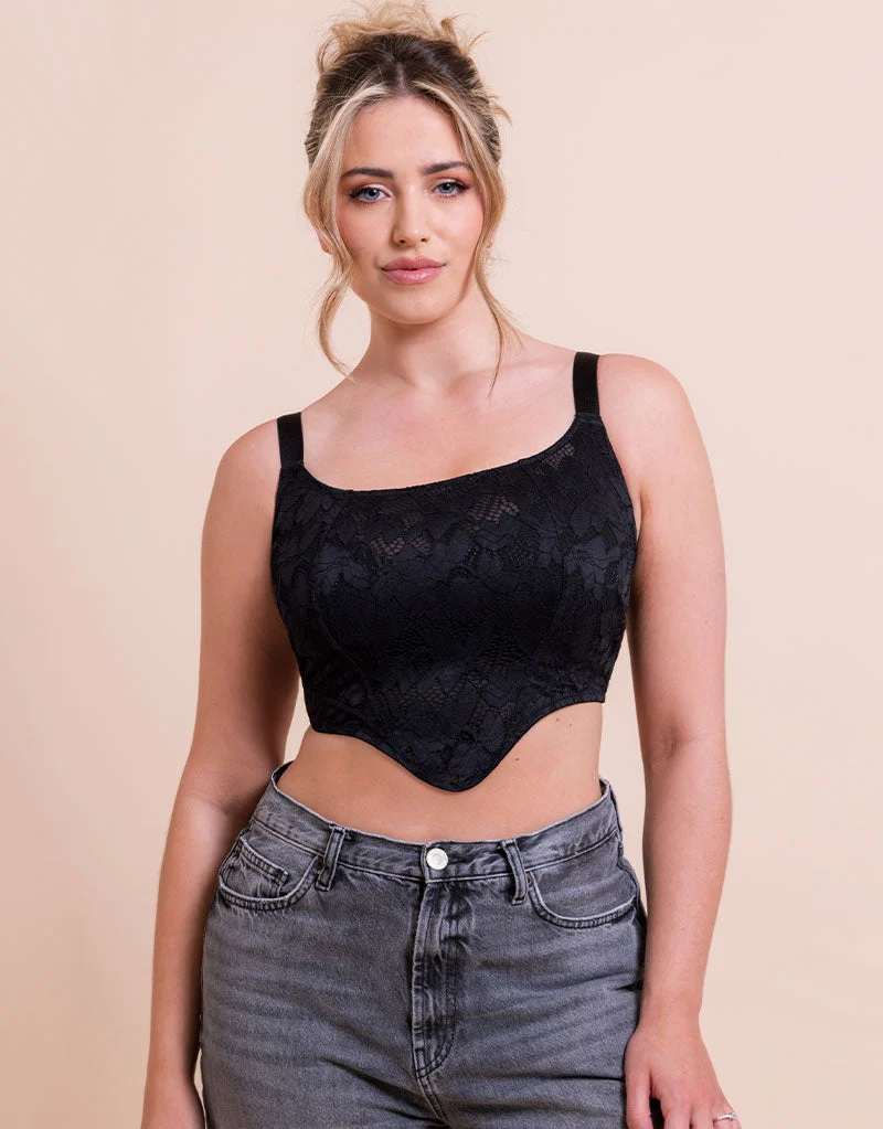 Curvy Kate Calla Longline Corset Bra Black
