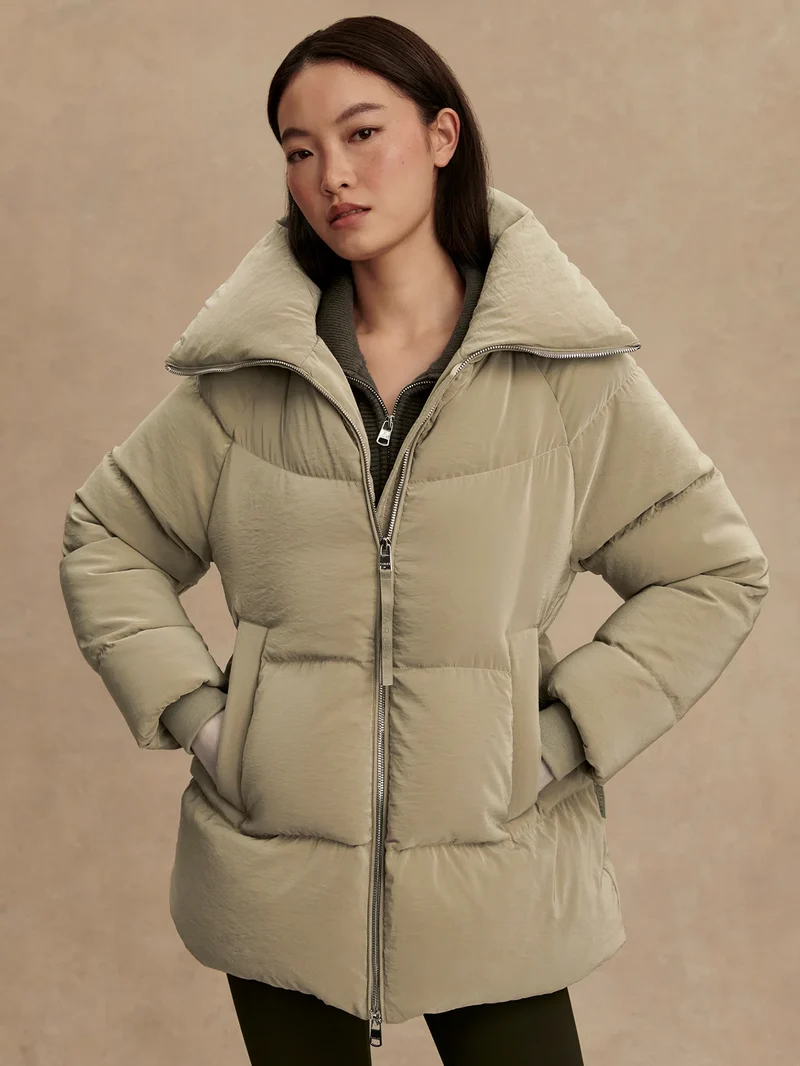 Valencia Down Puffer Coat Agate Grey