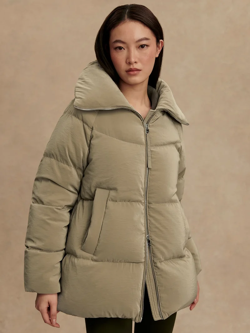 Valencia Down Puffer Coat Agate Grey