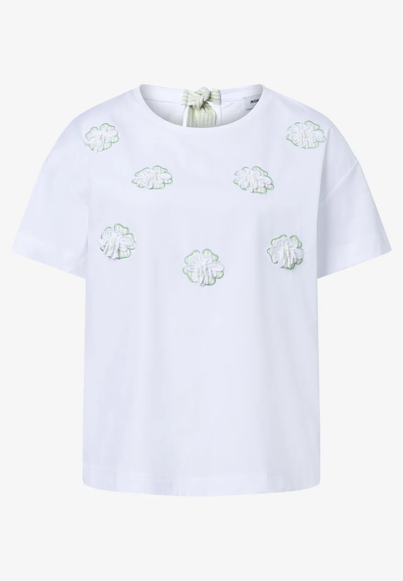 T-Shirt mit Blüten-Applikation