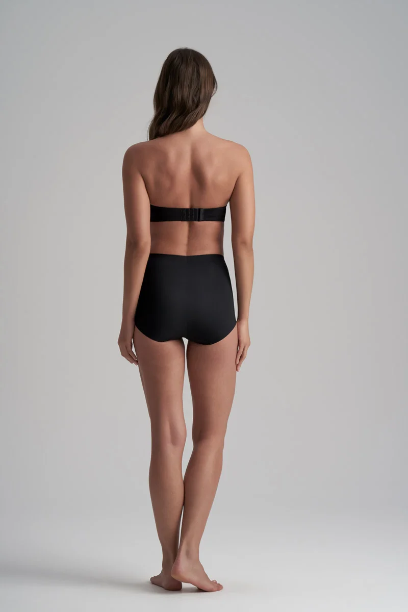 ByeBra – Smooth Essentials (mittlere Stützkraft) Slip mit mittelhohem Bund, 2er-Pack, Schwarz