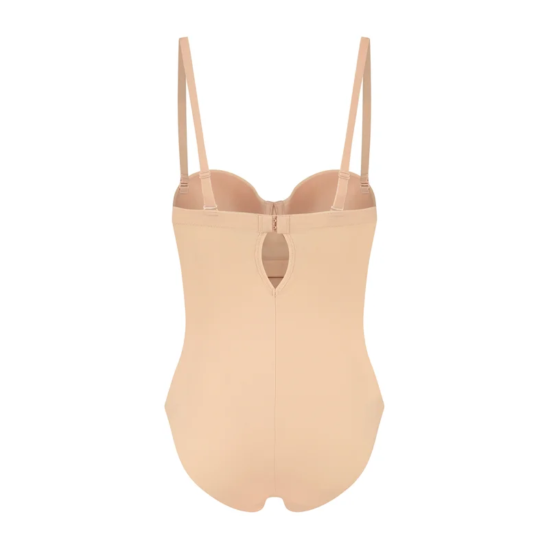 ByeBra – Formgebende Unterwäsche (Starker Halt) Formgebender Body mit Bügeln, Beige
