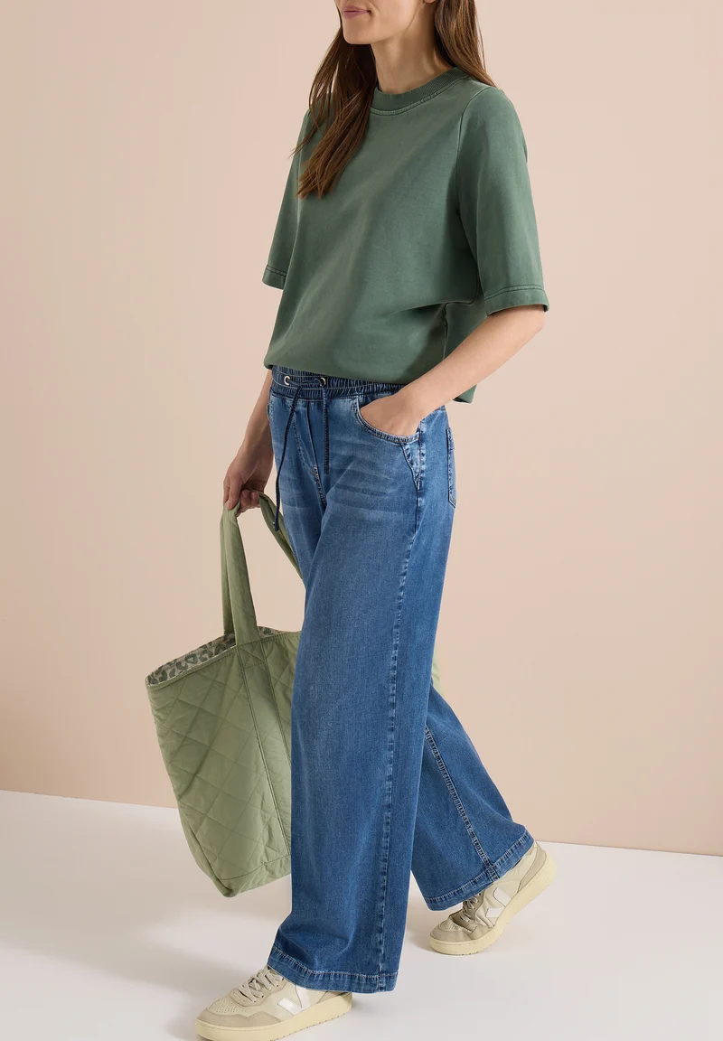 High Waist Wide Leg Jeans im Loose Fit