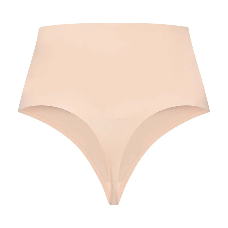 ByeBra – Taillenformende Shapewear (Extra starker Halt) Taillenformender String mit mittelhohem Bund, Beige