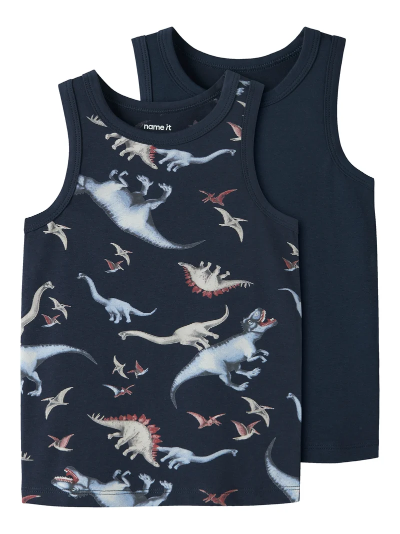 NMMTANK TOP 2P NAVY DINO NOOS