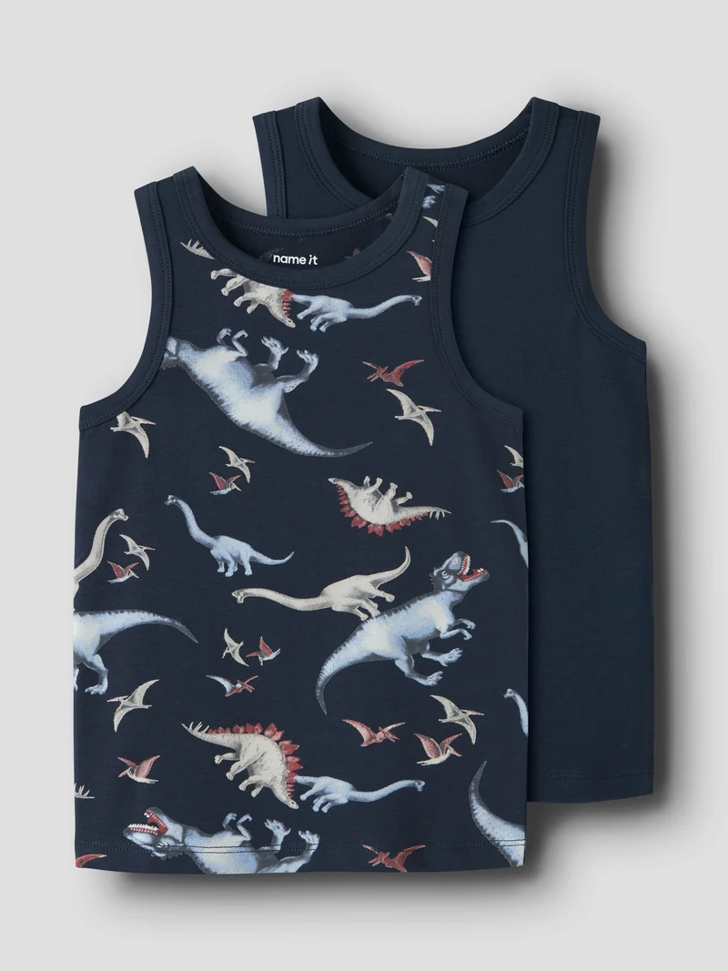 NMMTANK TOP 2P NAVY DINO NOOS