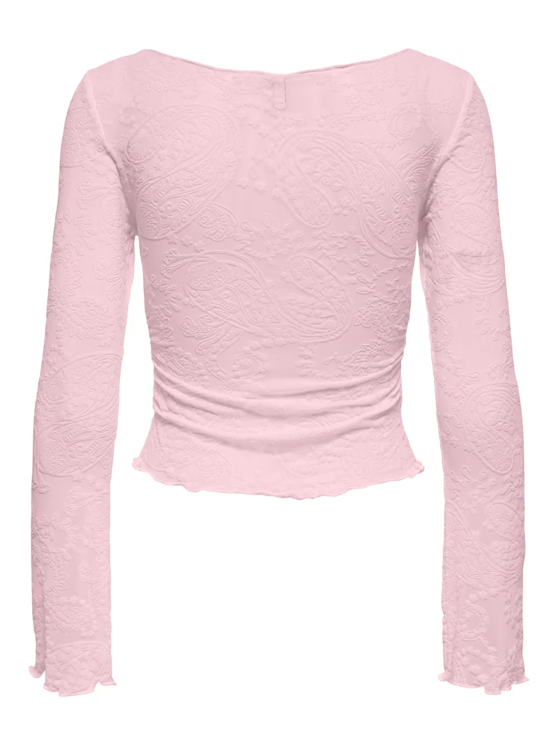 ONLVINNIE L/S BOATNECK RUCHING TOP JRS