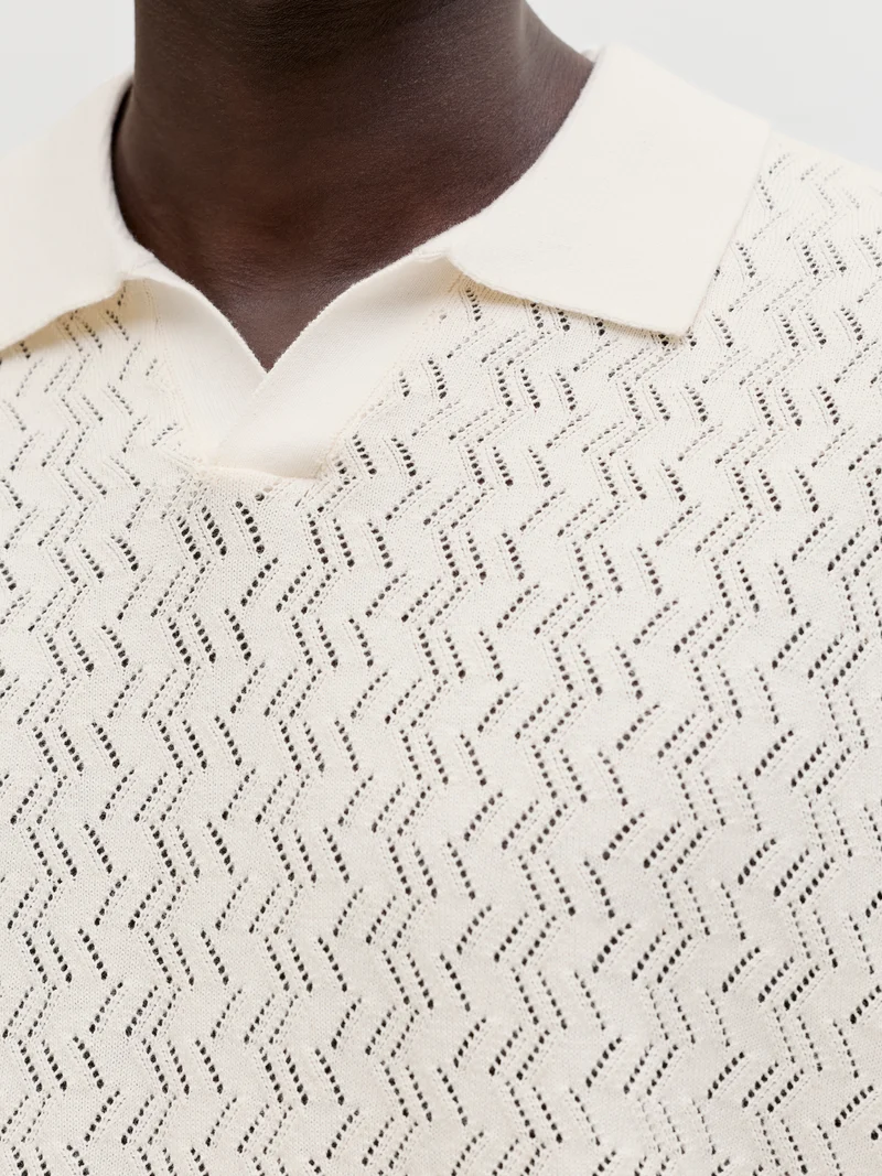 JORTYLER KNIT SS SPLIT NECK POLO SN