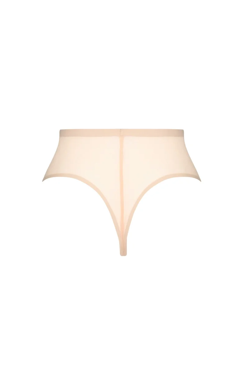 ByeBra – Formgebender Tüll-Shapewear-Tanga mit mittlerem Halt, Beige