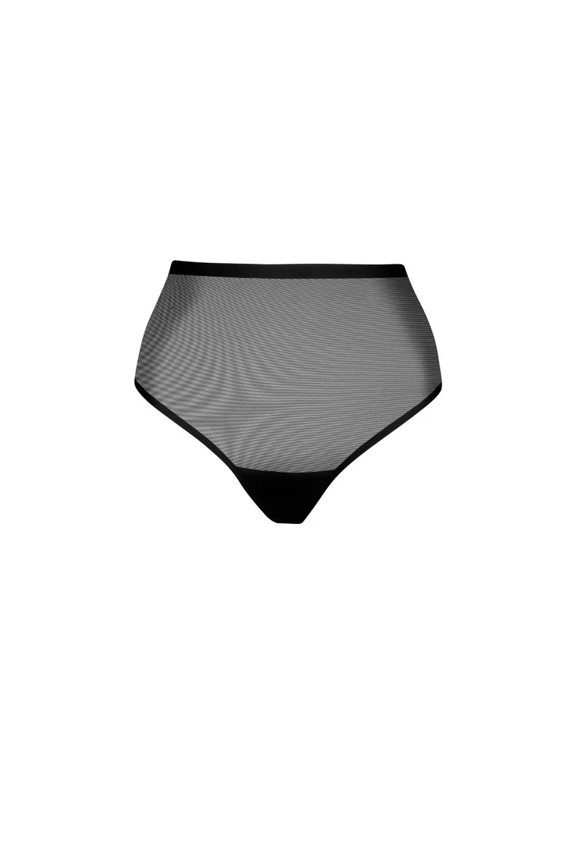 ByeBra – Formgebender Tüll-Shapewear-Tanga mit mittlerer Stützkraft, Schwarz