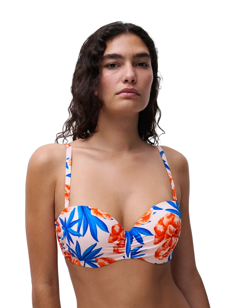 Chantelle Swimwear - Sauvage Bandeau-T-Shirt-Bikini mit Lorbeerblume