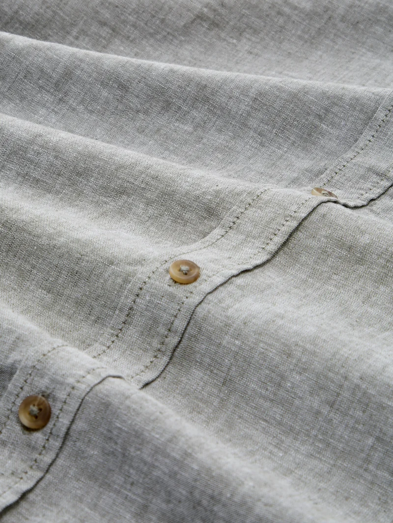 Regular Fit Hemd mit Leinenanteil