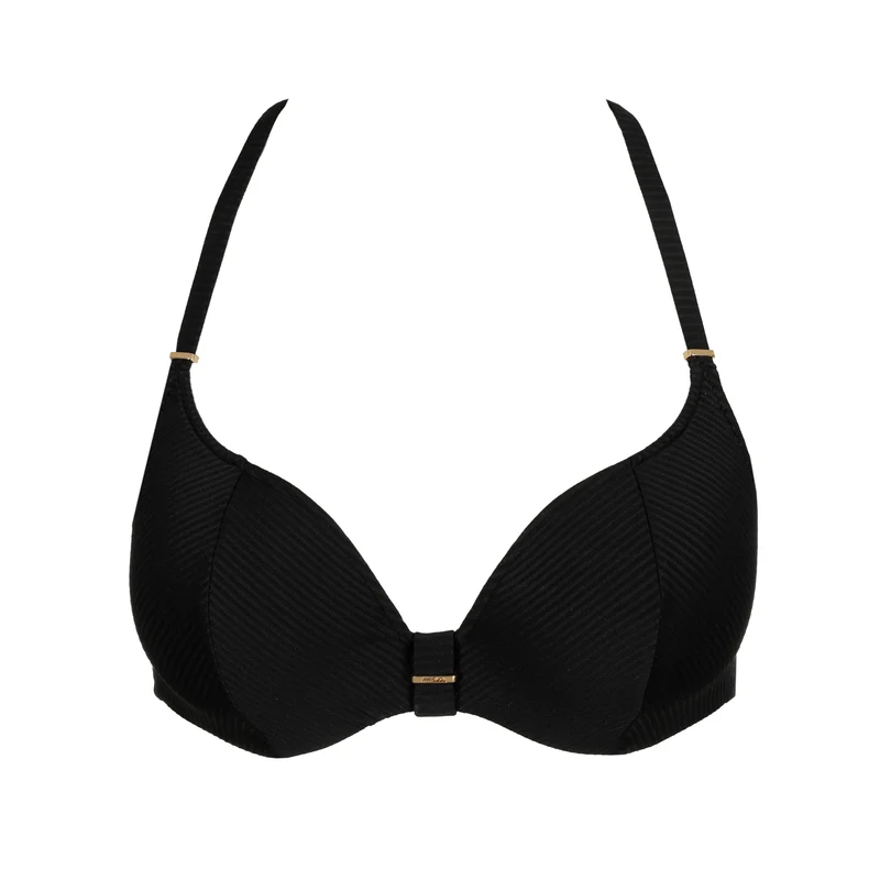 CASSIE schwarz Unterlegter Bikini Herzform