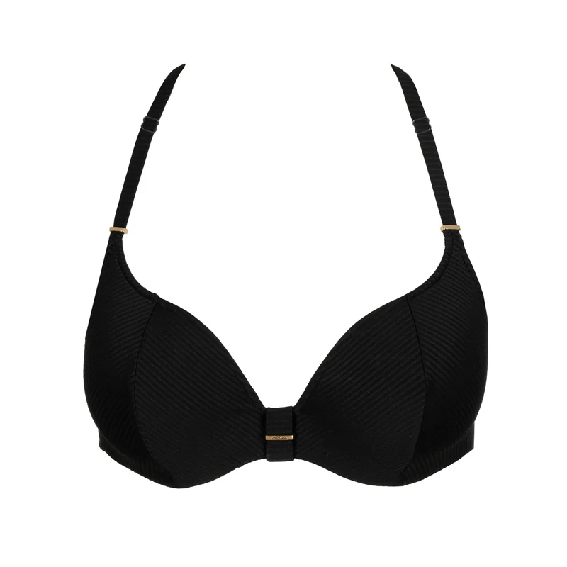 CASSIE schwarz Unterlegter Bikini Herzform