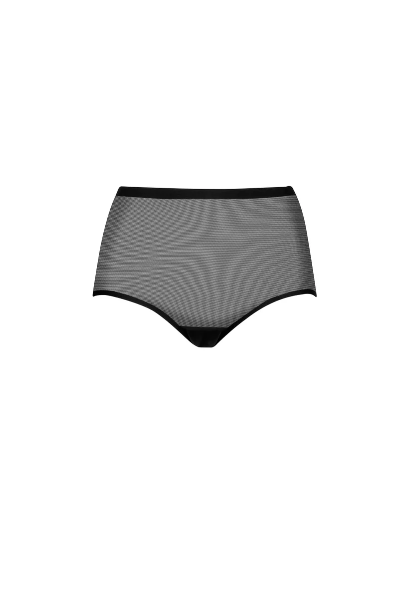 ByeBra – Formgebender Tüll-Shapewear-Slip mit mittlerem Halt, Schwarz