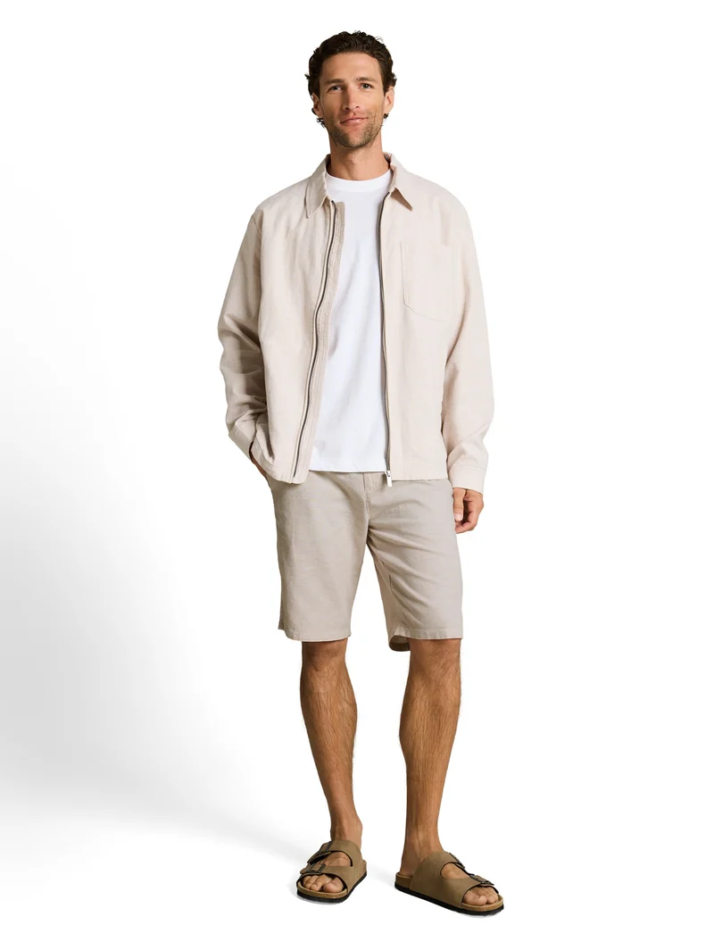 TTREGULAR Chino Shorts mit Leinenanteil