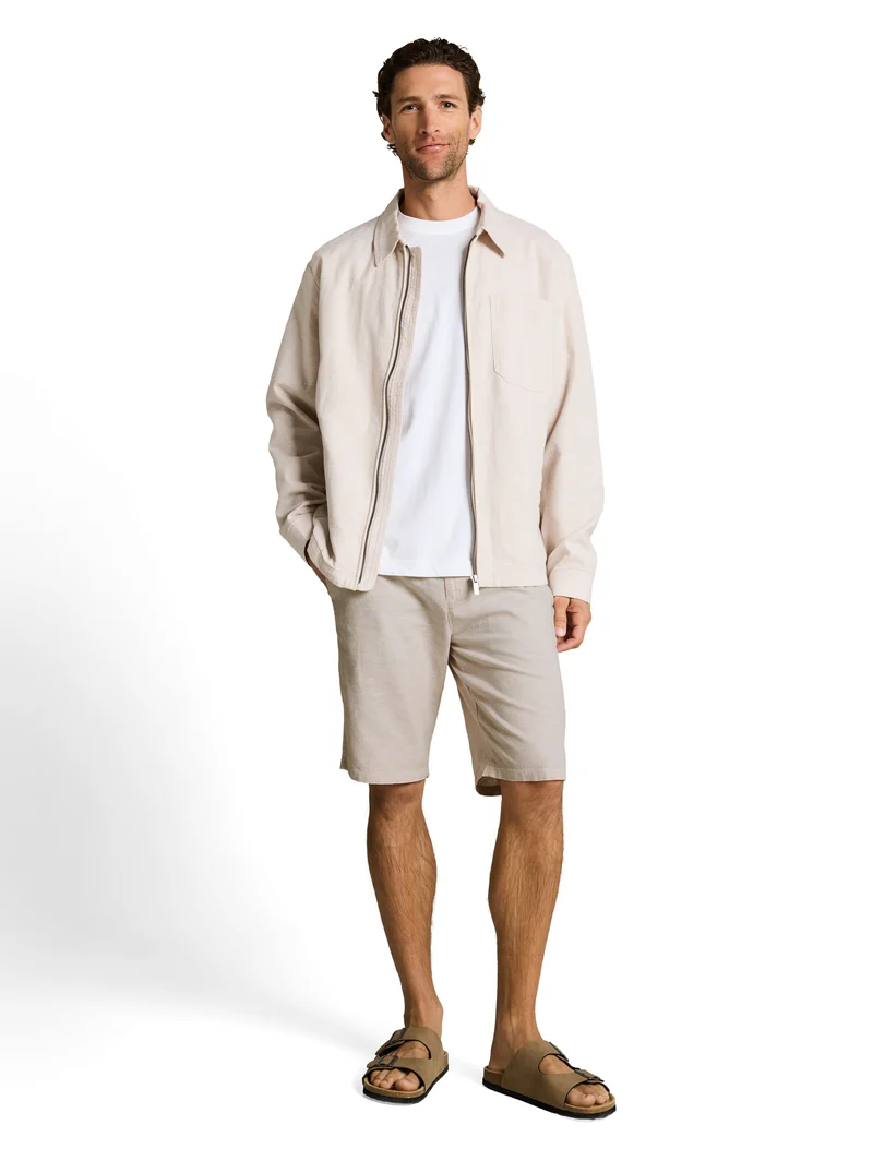 TTREGULAR Chino Shorts mit Leinenanteil