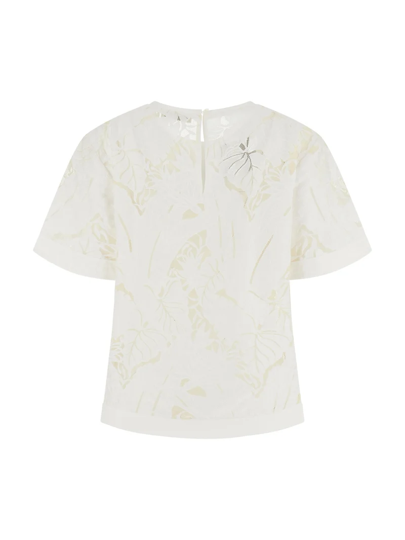 SS CASSANDRE FOLIAGE TULLE TOP