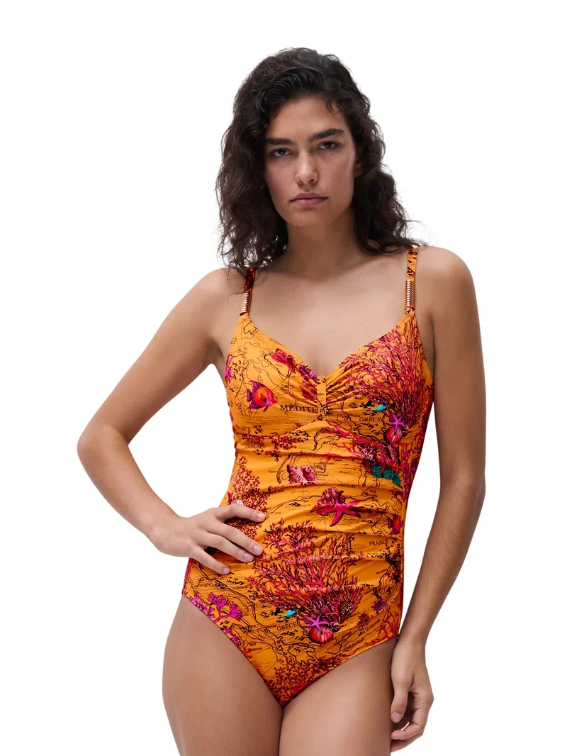 Chantelle Swimwear – Icon Covering Bikini mit Bügeln, helles Mittelmeer-Finish