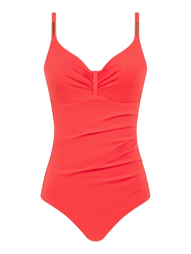 Chantelle Swimwear - Icon Covering Underwire Swimsuit Bright Coral