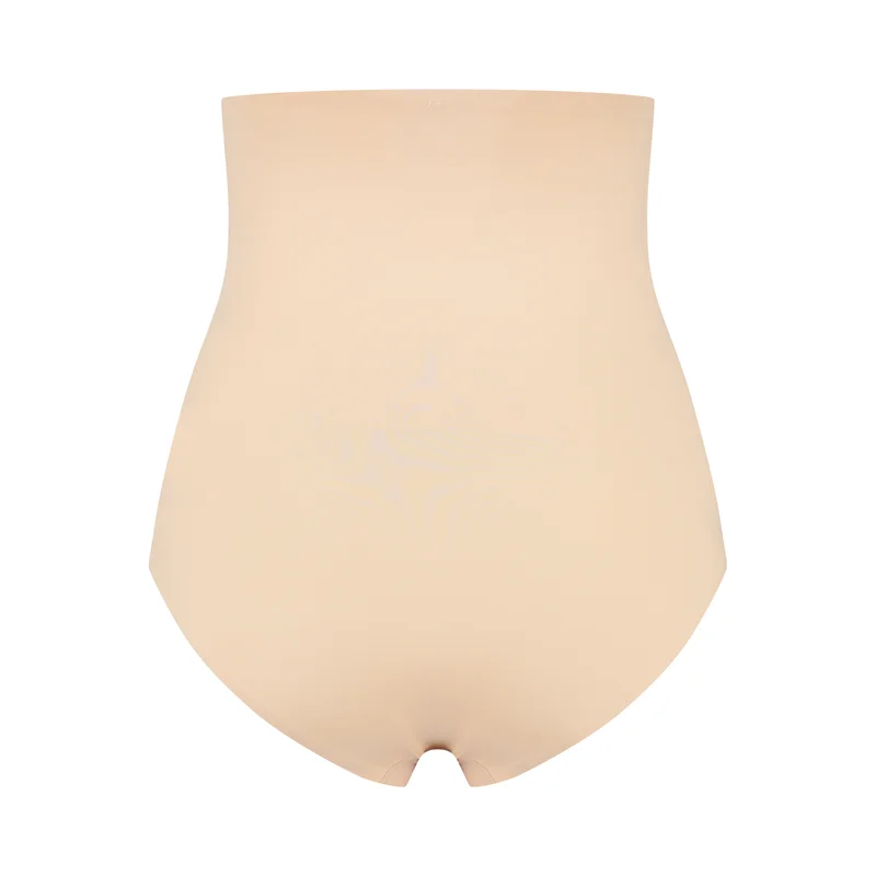 ByeBra – Taillenformende Unterwäsche (Extra starker Halt), Taillenformender High-Waist-Slip, Beige