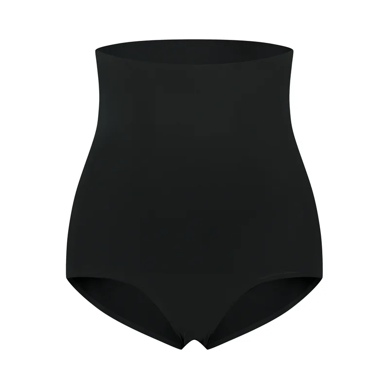 ByeBra – Taillenformende Unterwäsche (Extra starker Halt) Taillenformender High-Waist-Slip Schwarz