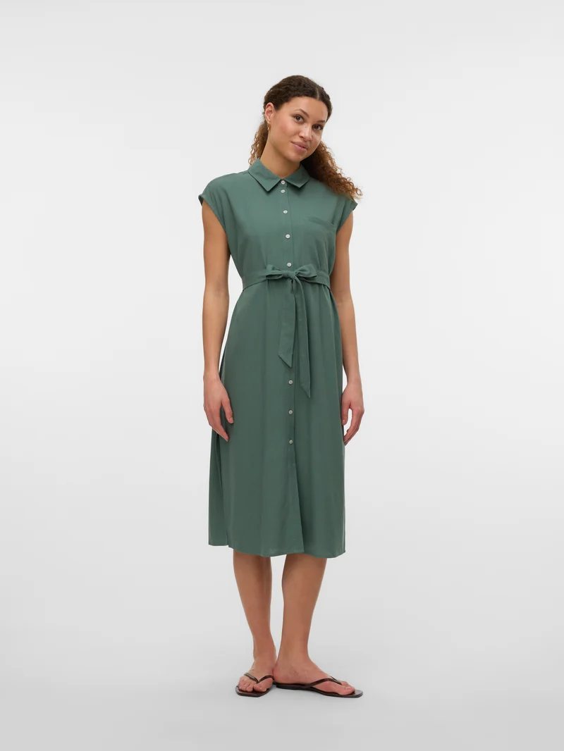 VMMYMILO SL CALF SHIRT DRESS WVN GA