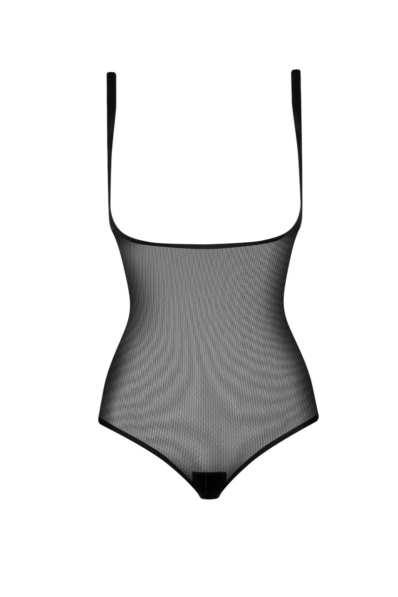 ByeBra – Formgebender Tüll-Body mit mittlerer Stützkraft, Schwarz