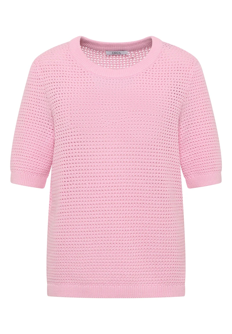 Kurzarm Pullover mit Struktur