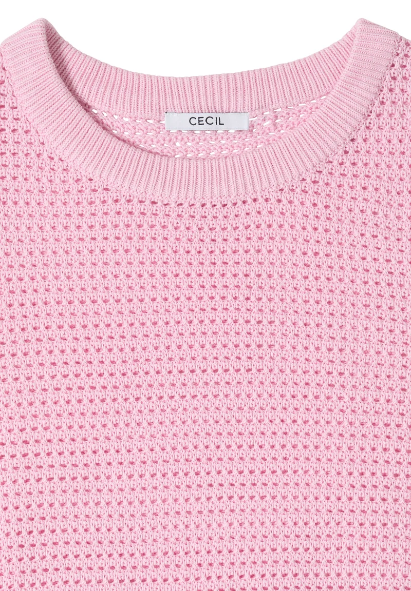Kurzarm Pullover mit Struktur