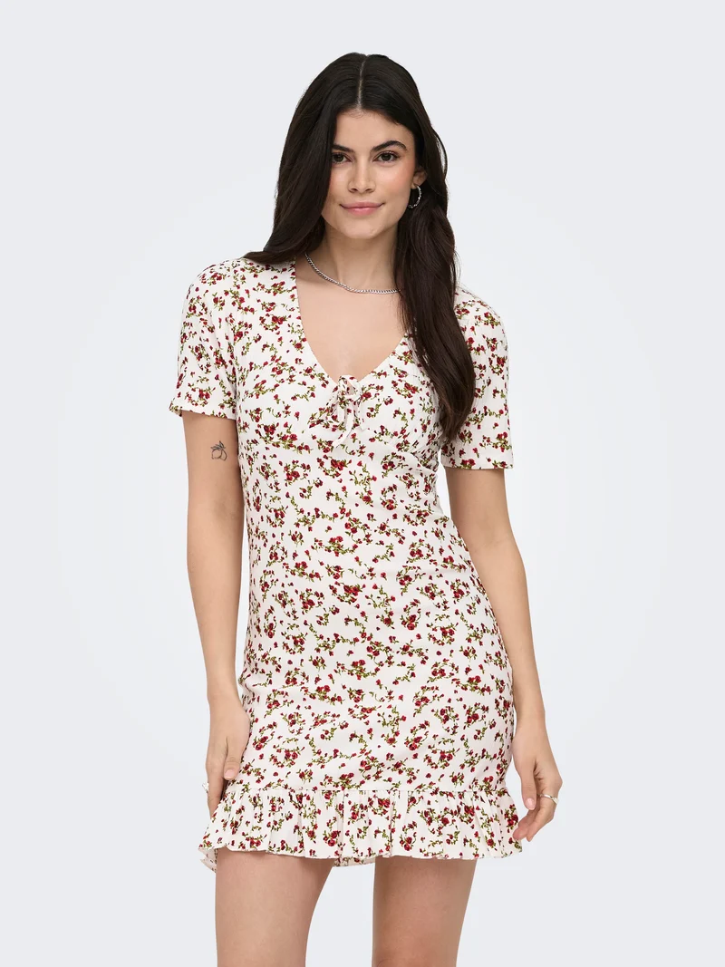 ONLMOLLY S/S V-NECK DRESS JRS
