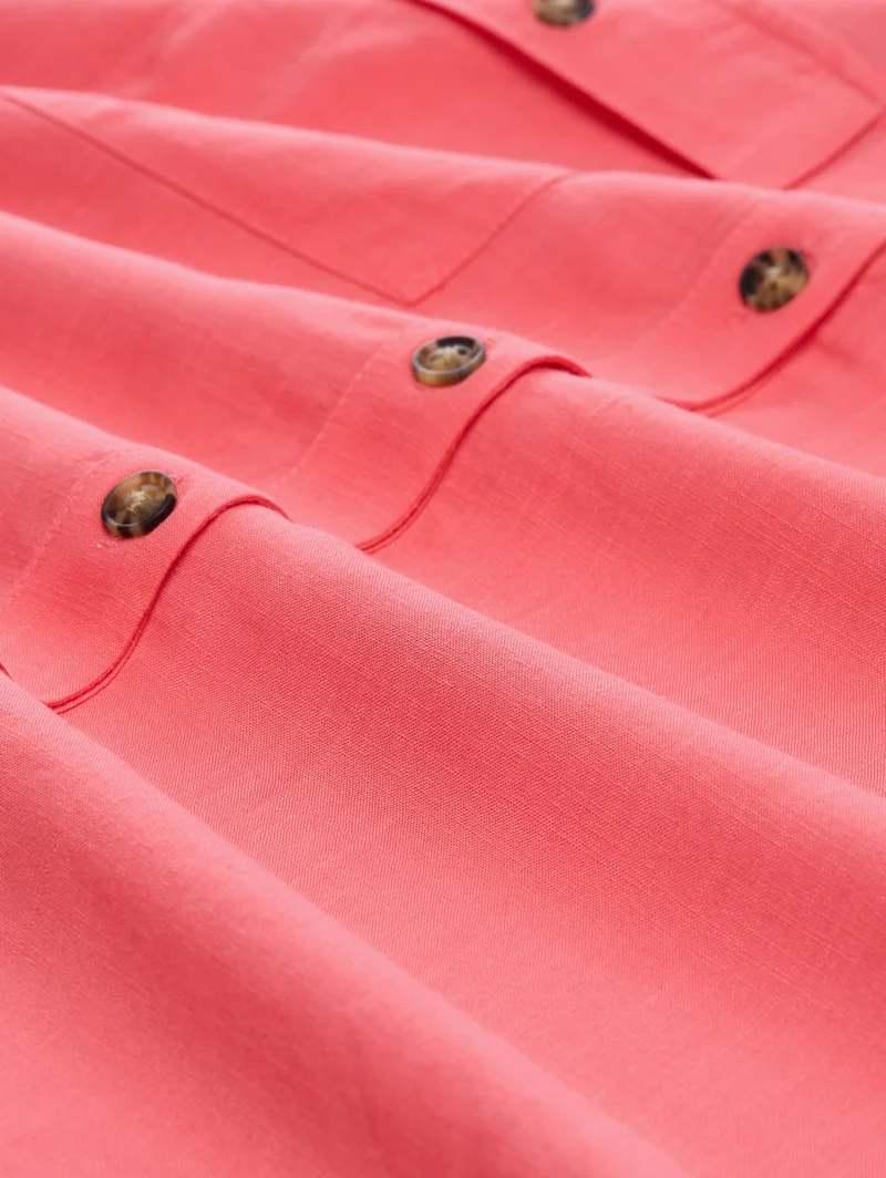 Loose Fit Bluse mit Taschen