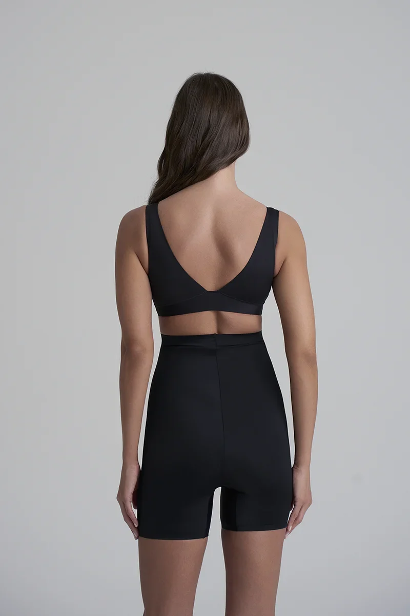 ByeBra – Unsichtbare Shapewear, leichte Stütze, unsichtbare High-Waist-Shorts, Schwarz
