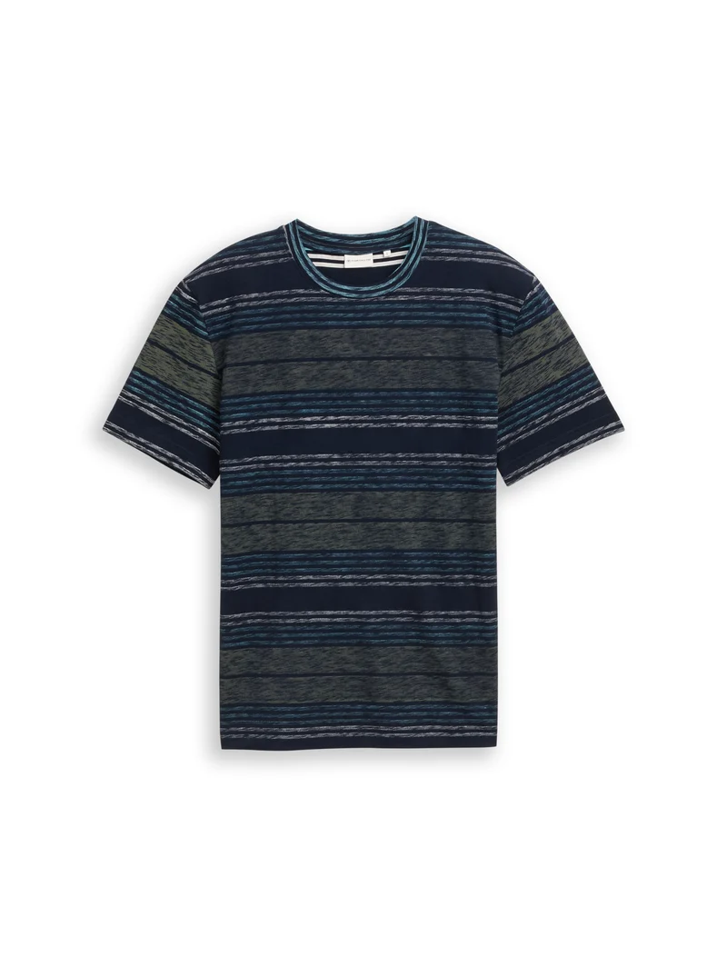 T-Shirt mit Inside-Out Streifenmuster